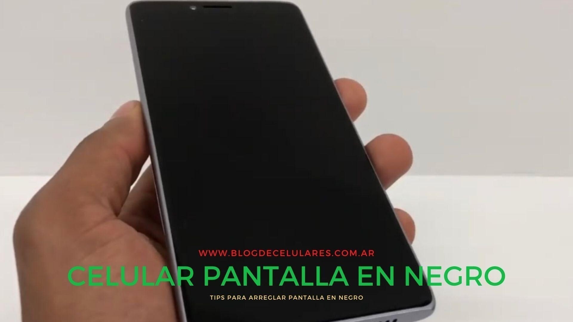 Celular que se cayó y quedó con la pantalla negra