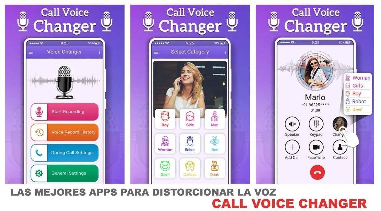 Call Voice Changer, excelente app para cambiar o distorsionar nuestra voz. 