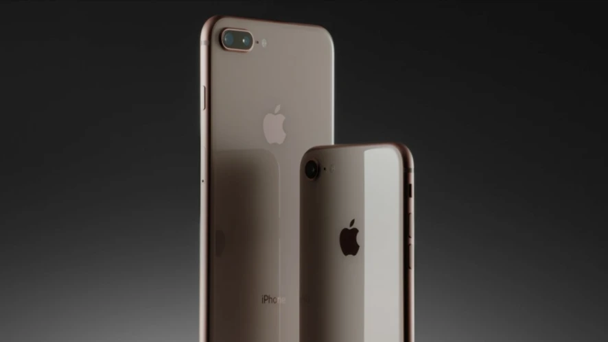 Parte trasera del iPhone 8 y iPhone 8 Plus