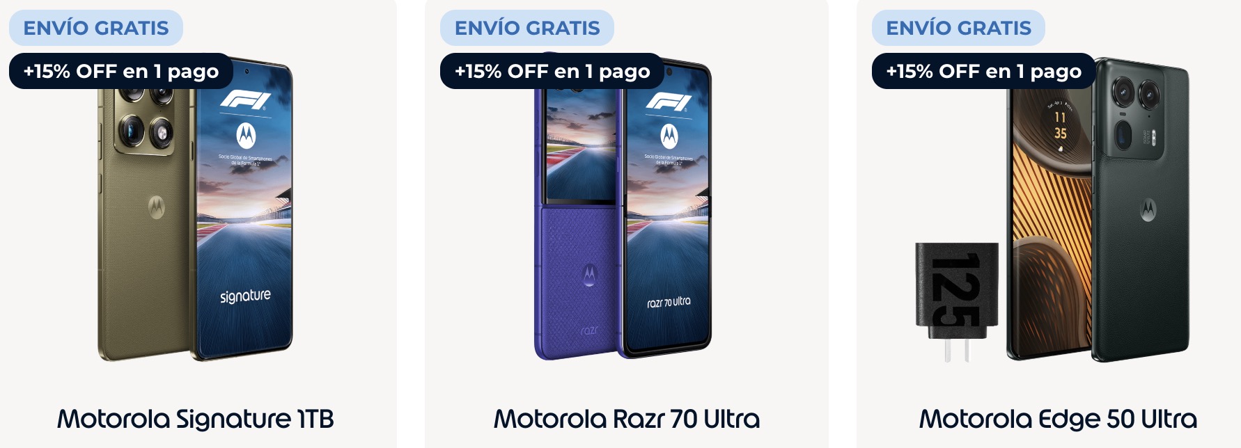 Celulares Motorola Edge, Razr y modelos premium