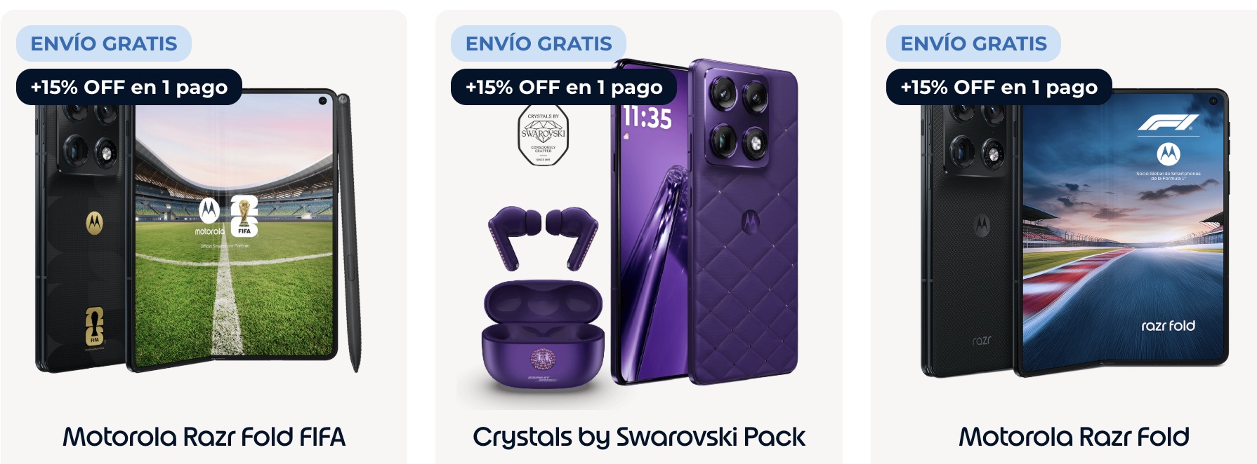 Celulares plegables Motorola Razr y ediciones especiales